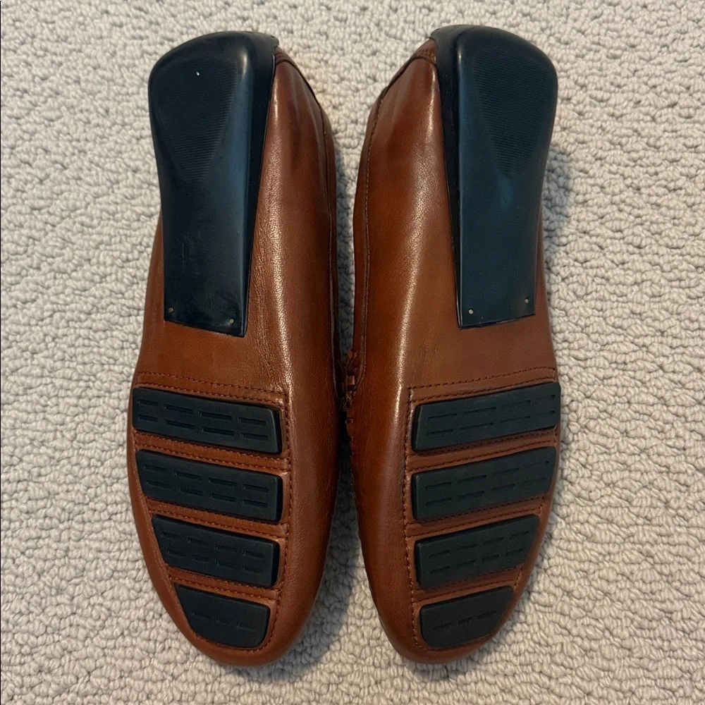 Robert Zur Woven Leather Loafers in Rich Brown